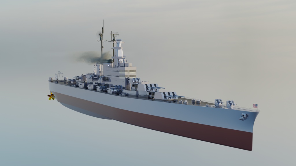 オリジナル艦-アメリカ風デザインの防空巡洋戦艦