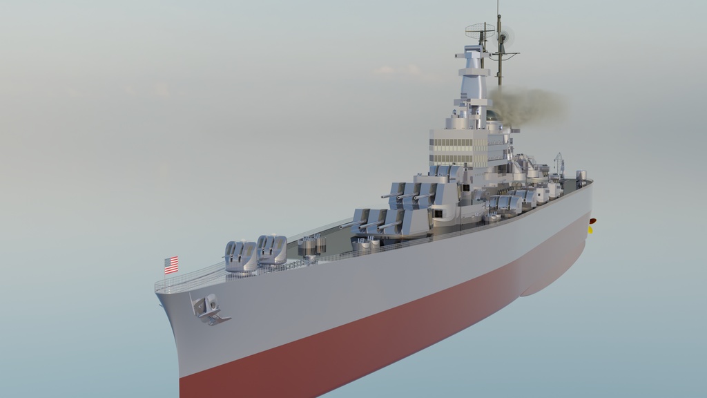 オリジナル艦-アメリカ風デザインの防空巡洋戦艦