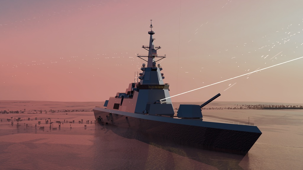 blenderで作ったオリジナルイージス艦