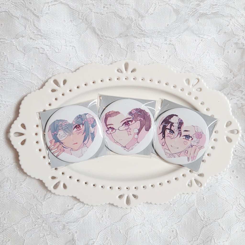 ᙏ おめかし缶バッジ