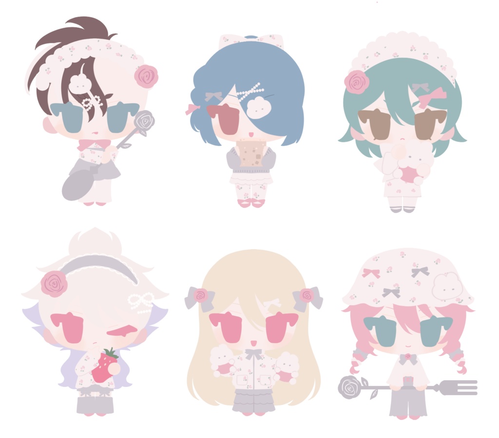 ᙏ クリアステッカー