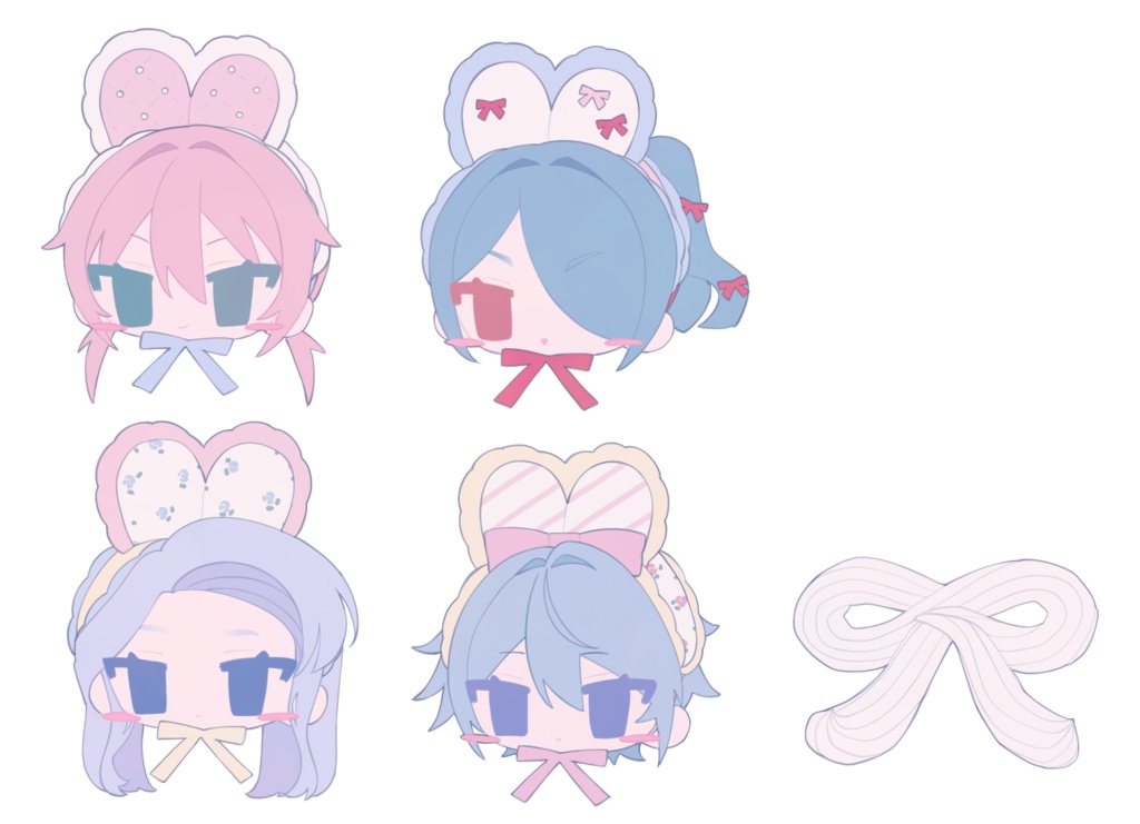 ᙏ うさぎステッカーセット