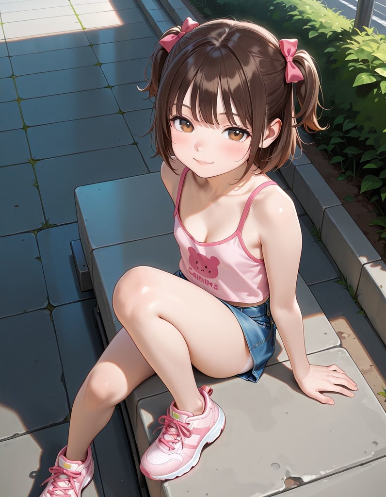 タンクトップ少女