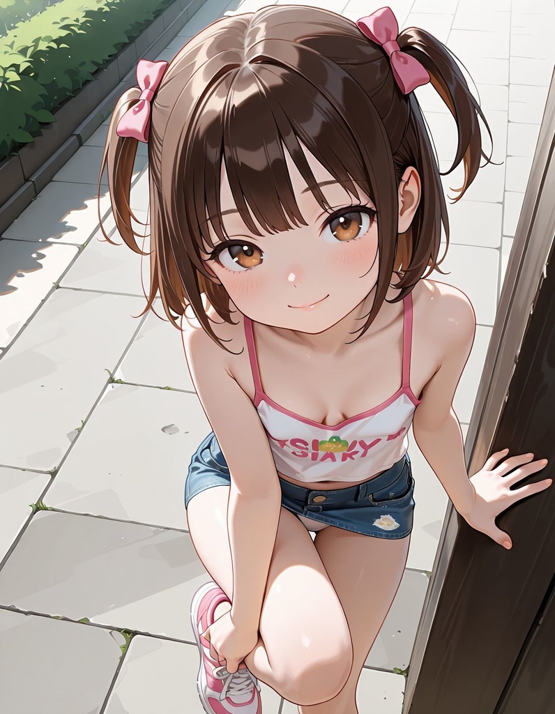 タンクトップ少女