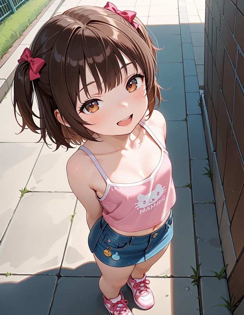 タンクトップ少女