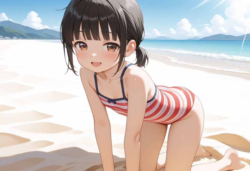 昭和の海辺少女