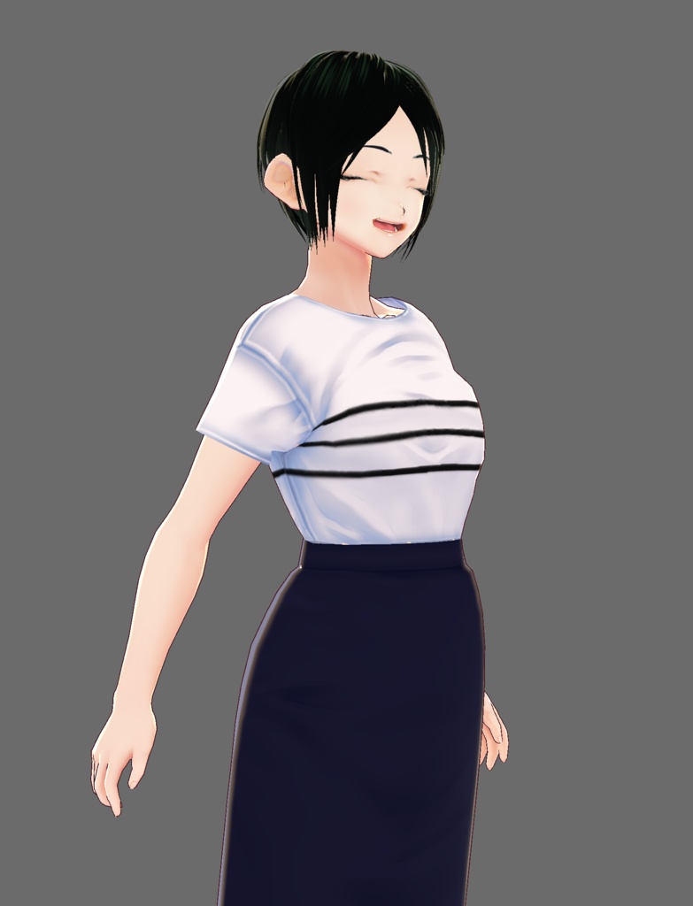 【無料】ミニTシャツ用ストライプ柄【VRoid】