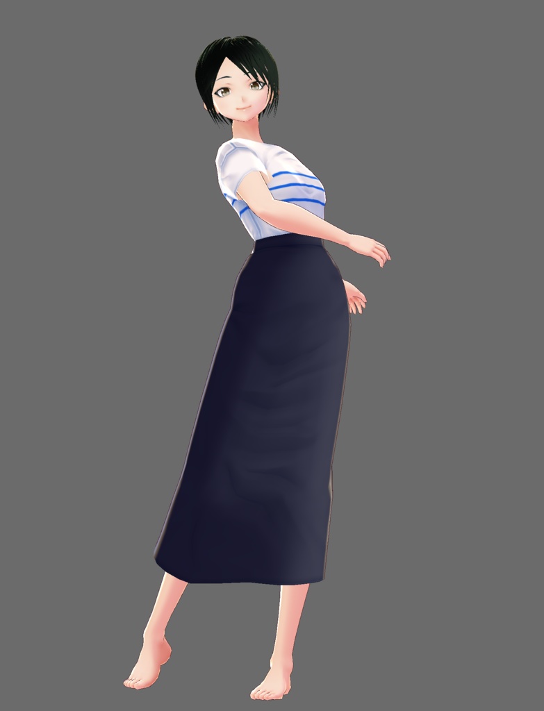 【無料】ミニTシャツ用ストライプ柄【VRoid】