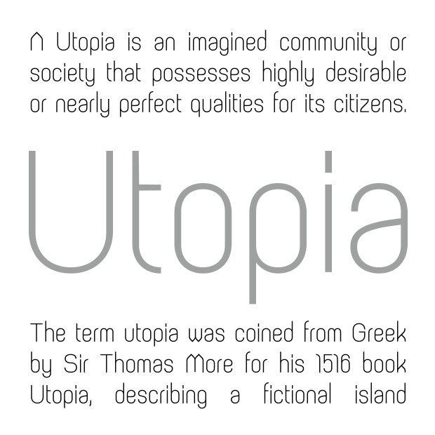 「Utopia Light」欧文フォント