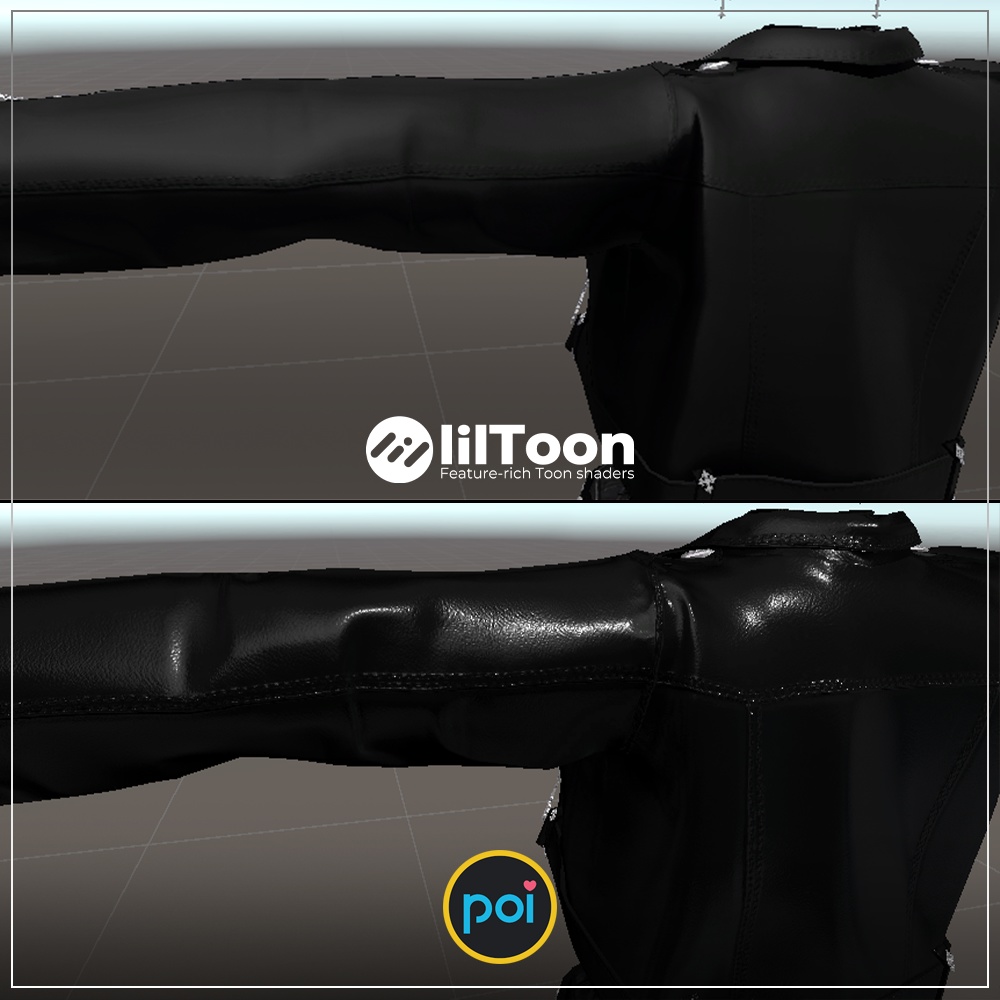 誰でも黒rimマテリアル(Poiyomi)