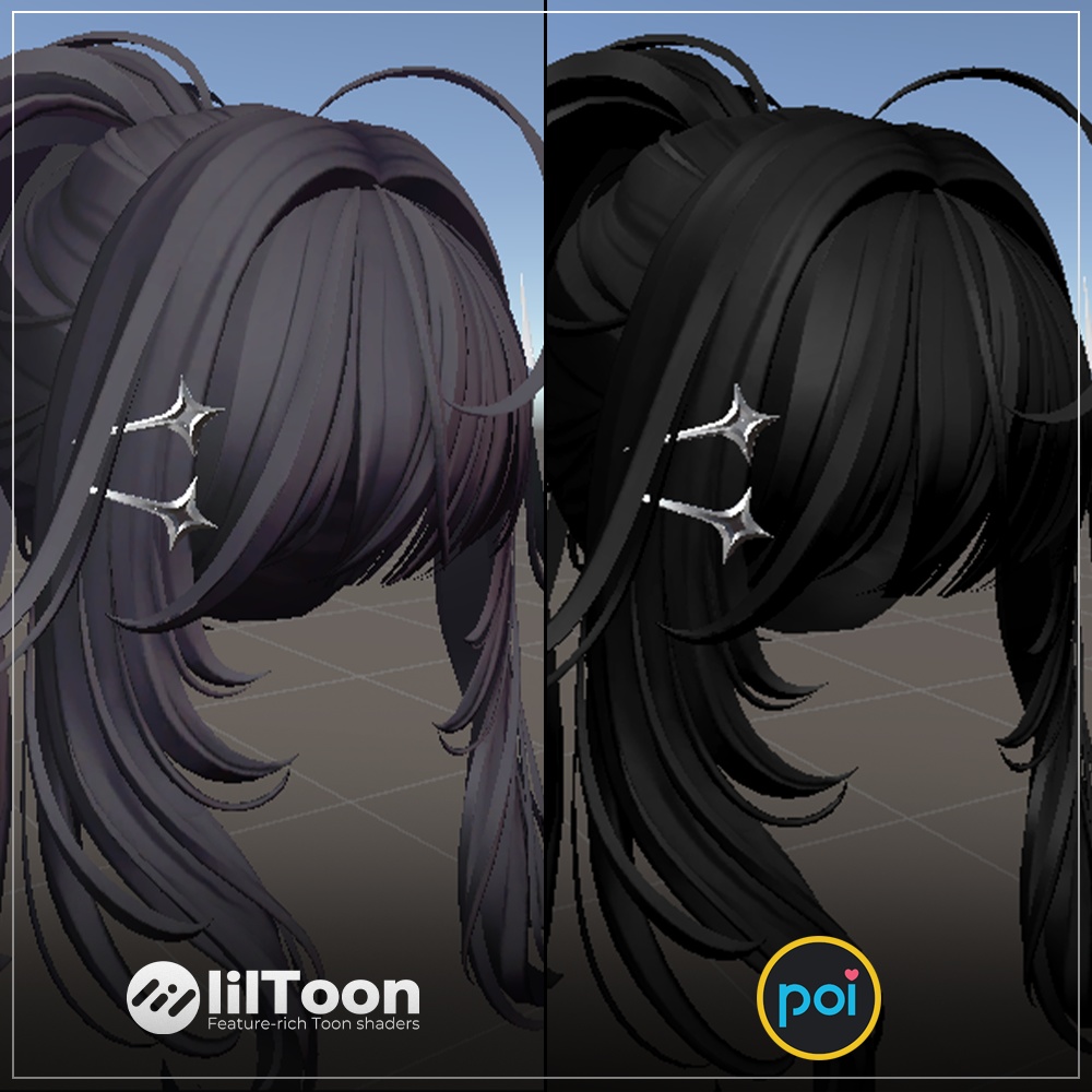 誰でも黒rimマテリアル(Poiyomi)