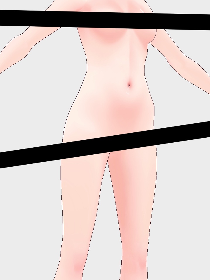 すべすべおなか・水着も着られるVRoid用肌セット2021版