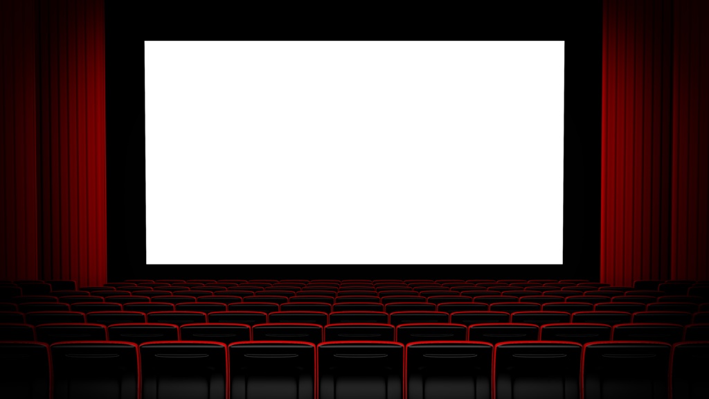 映画館(マスクなしVer)  3DCG 背景　VTuber Youtuber 4Kサイズ(3840×2160)