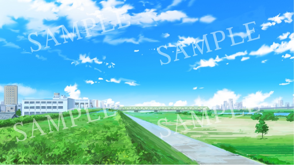 背景 河川A　Youtube Youtuber VTuber　((1920×1080))