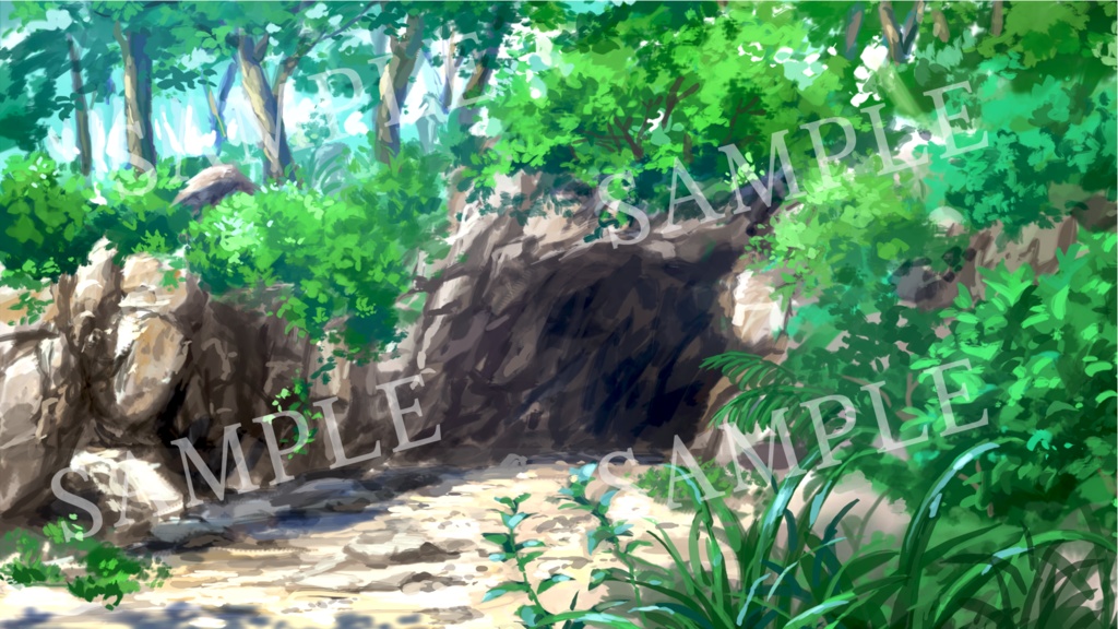 背景 洞窟B　Youtube Youtuber VTuber　((1920×1080))