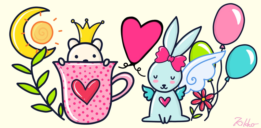 くまさんとウサギさんパスケース