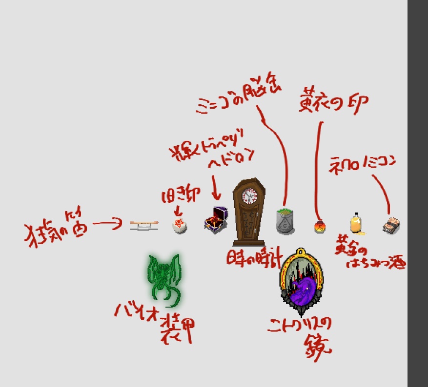 【ツクールMV規格】クトゥルフ系アーティファクトのマップチップ・無料版