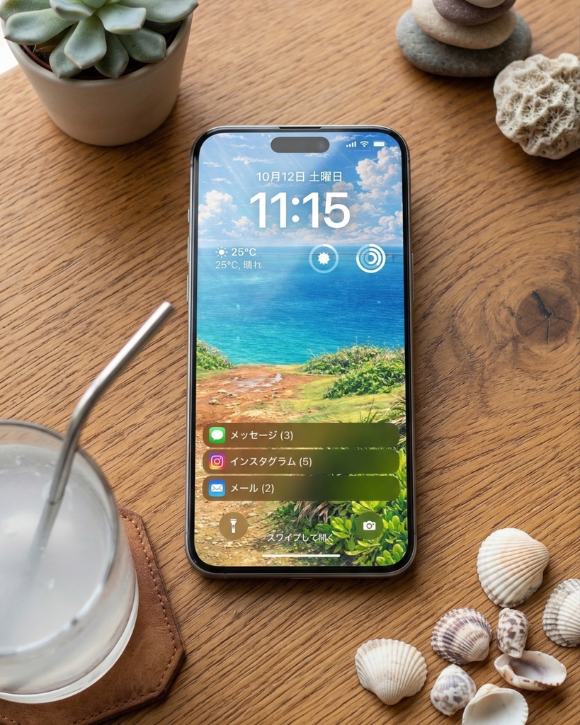 池間大橋を望む丘で