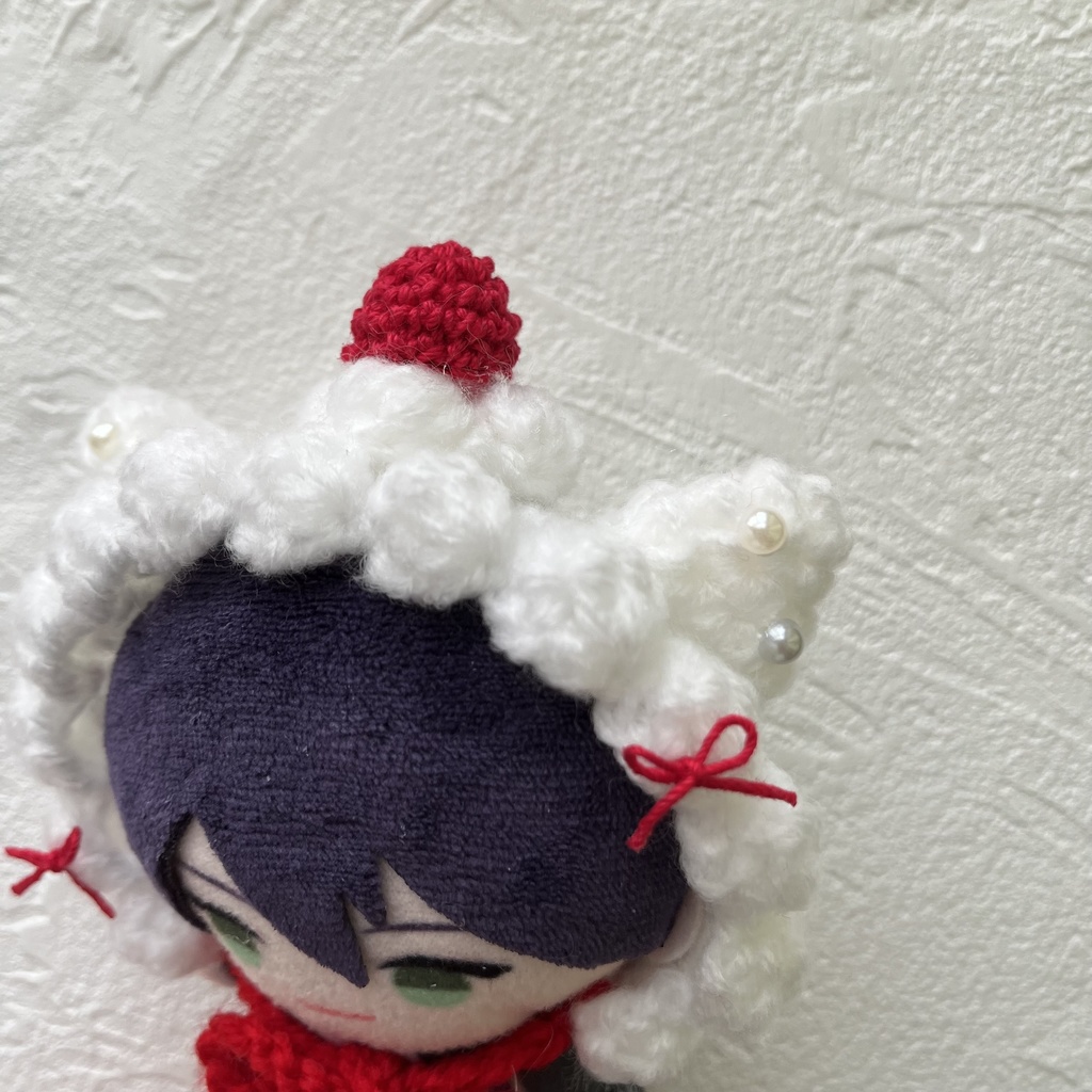 ショートケーキ風猫耳ボンネット