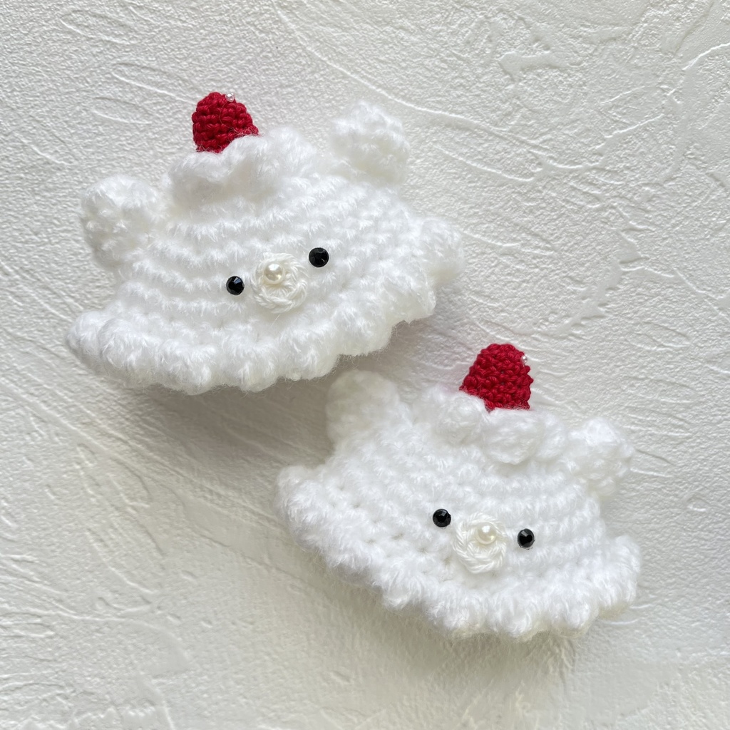 くま耳クリーム帽子