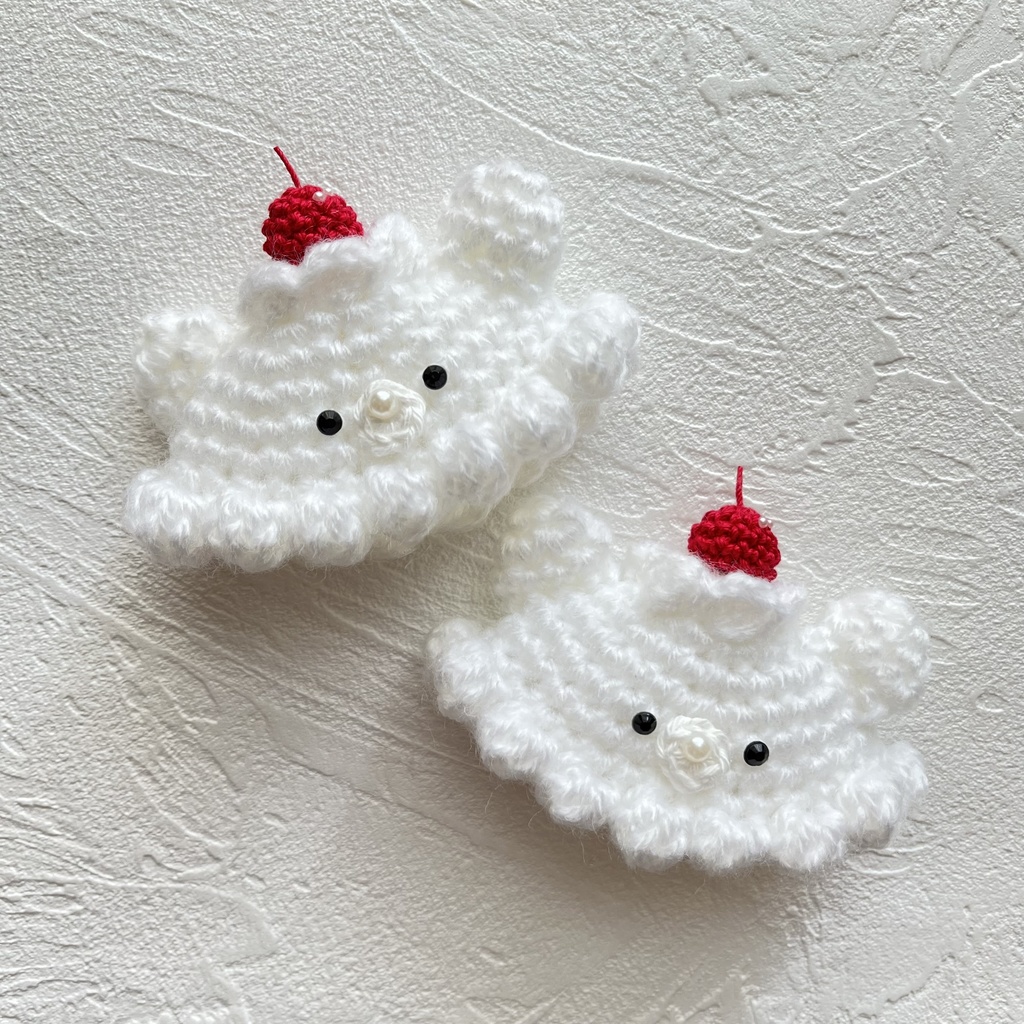 くま耳クリーム帽子