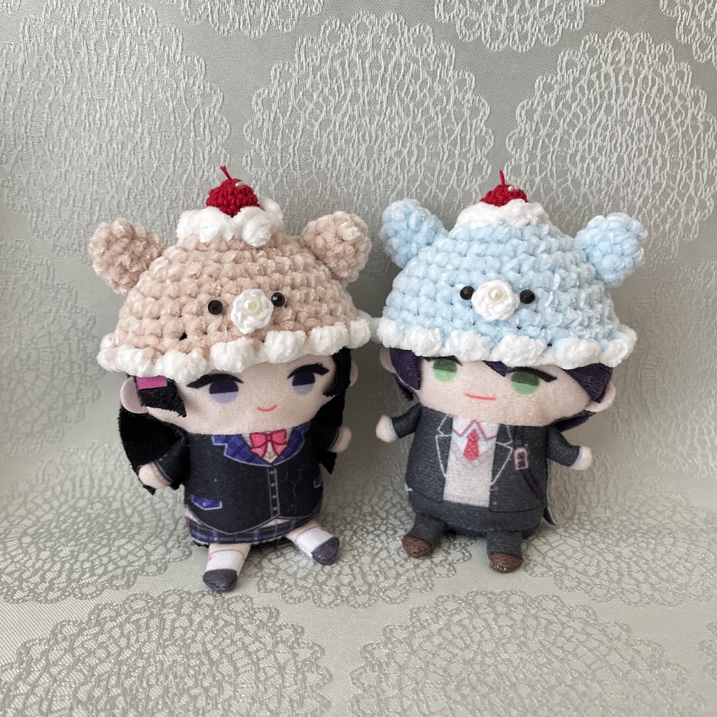 ベロア風くま耳クリーム帽子