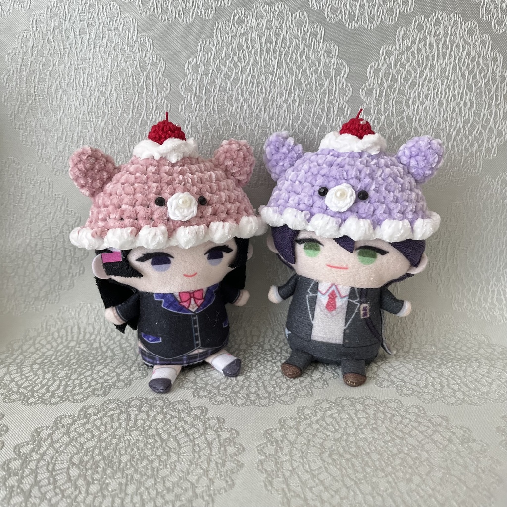 ベロア風くま耳クリーム帽子