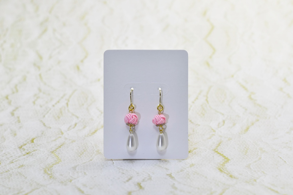 あわじ玉と雫型パールのピアス