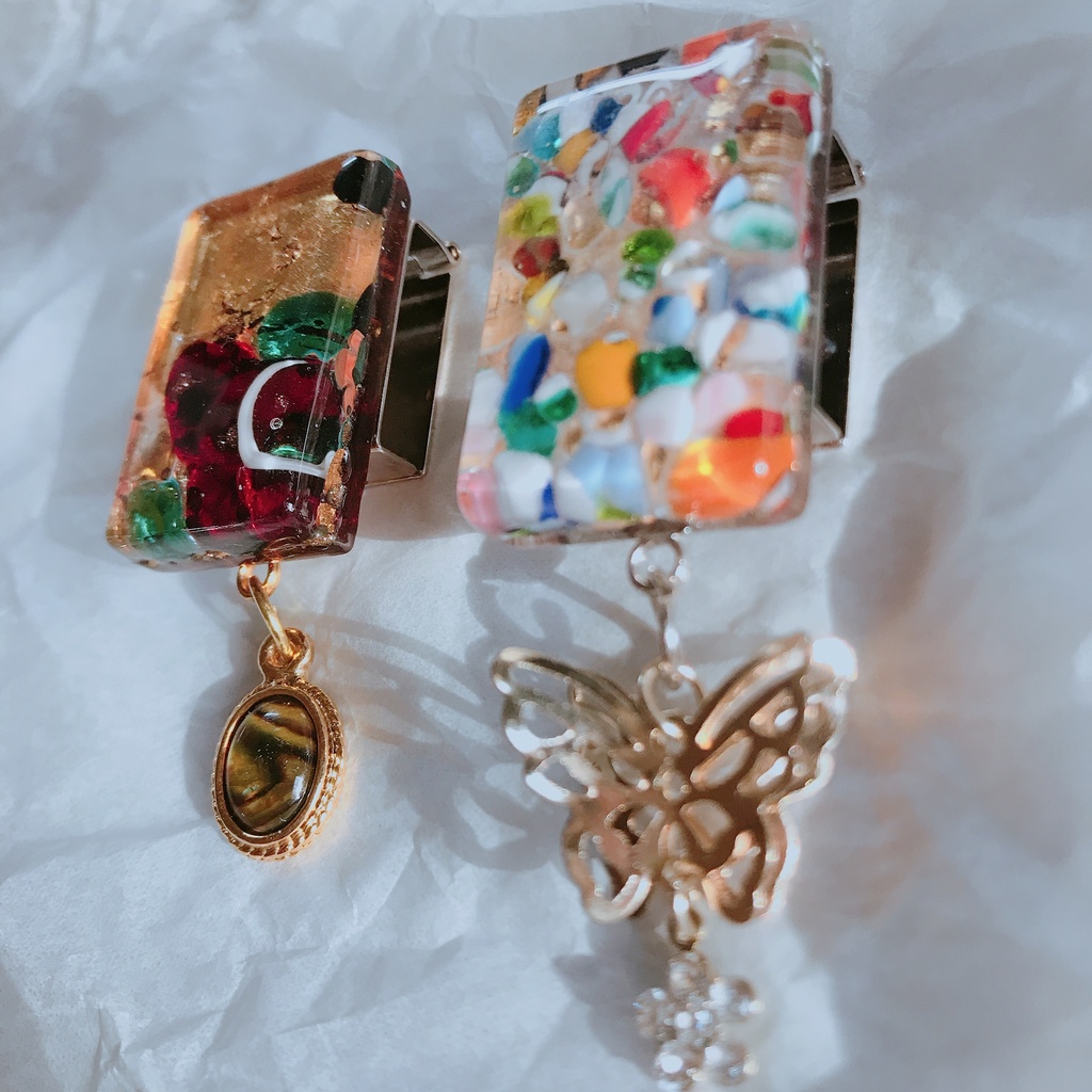 ベネチアングラスの帯留め