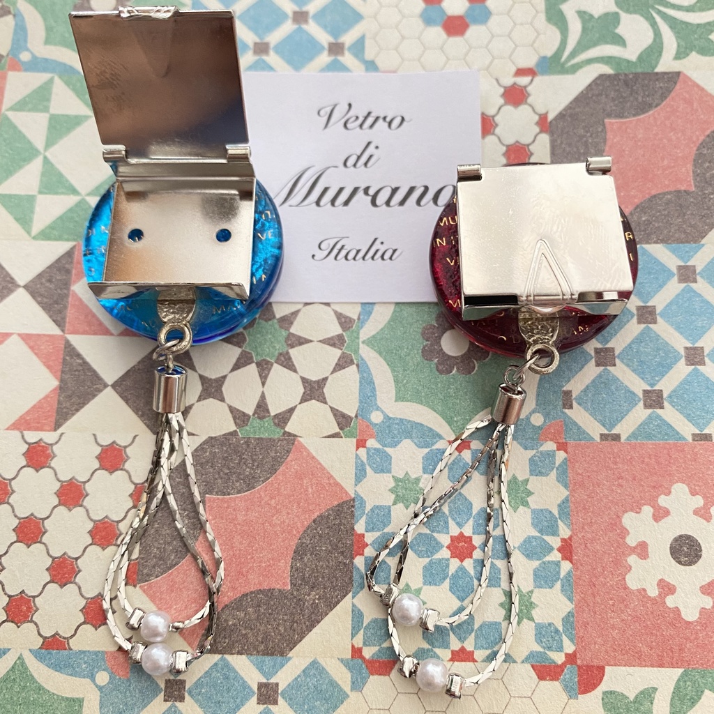 ベネチアングラスの帯留め