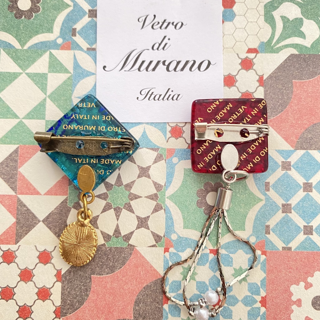 ベネチアングラスの帯留め