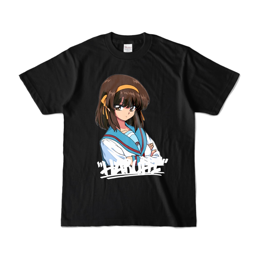 "HARUHI" BOOT TEE ブラック