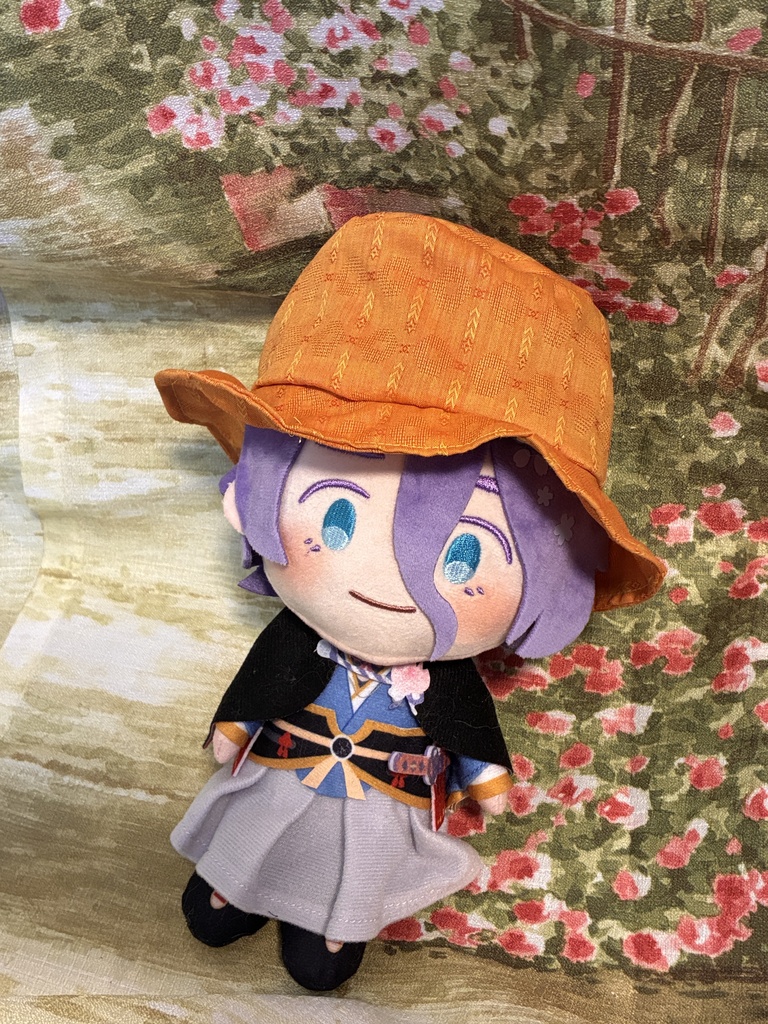 わんぱく刀剣乱舞サイズオレンジ×波柄バケットハット