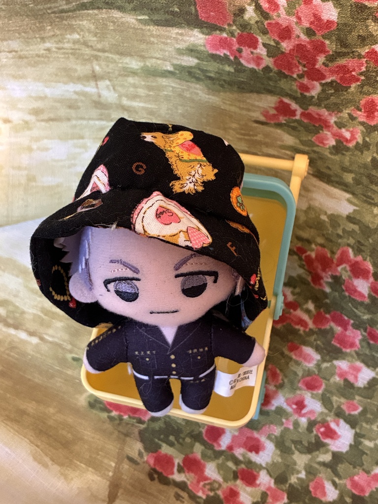 甘ロリ風お帽子ファンシー柄10cmぬい服