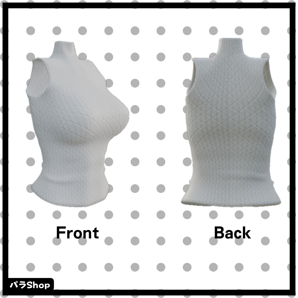 ハイネック・ノンスリーブ・ニット 【豺狼対応】【VRChat想定】