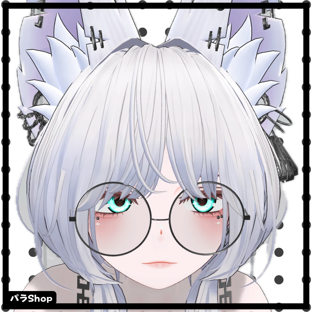 SimpleGlasses (丸メガネ)【VRChat想定】【豺狼対応】