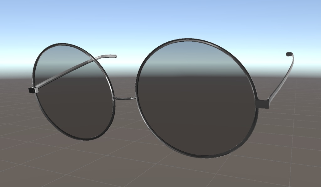 SimpleGlasses (丸メガネ)【VRChat想定】【豺狼対応】