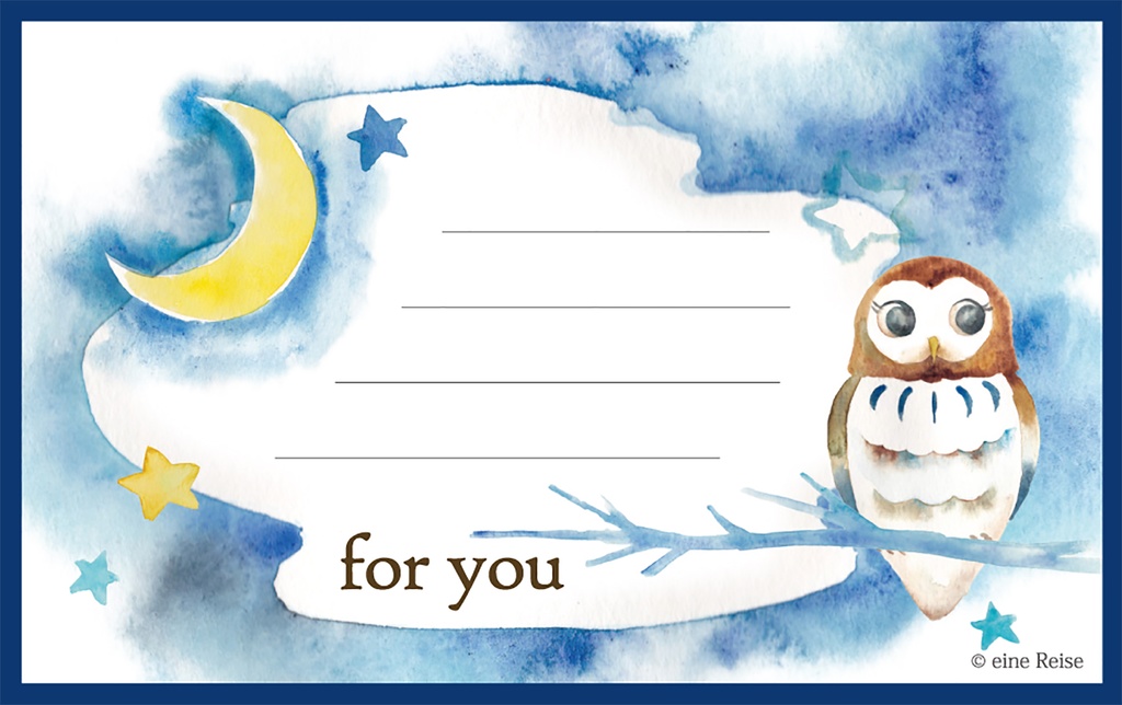 メッセージカード・ふくろう(2枚入り)