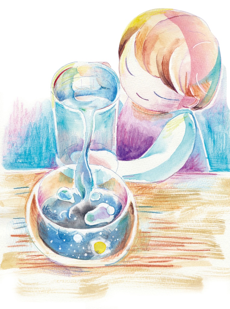 [原画]　月夜を注ぐ
