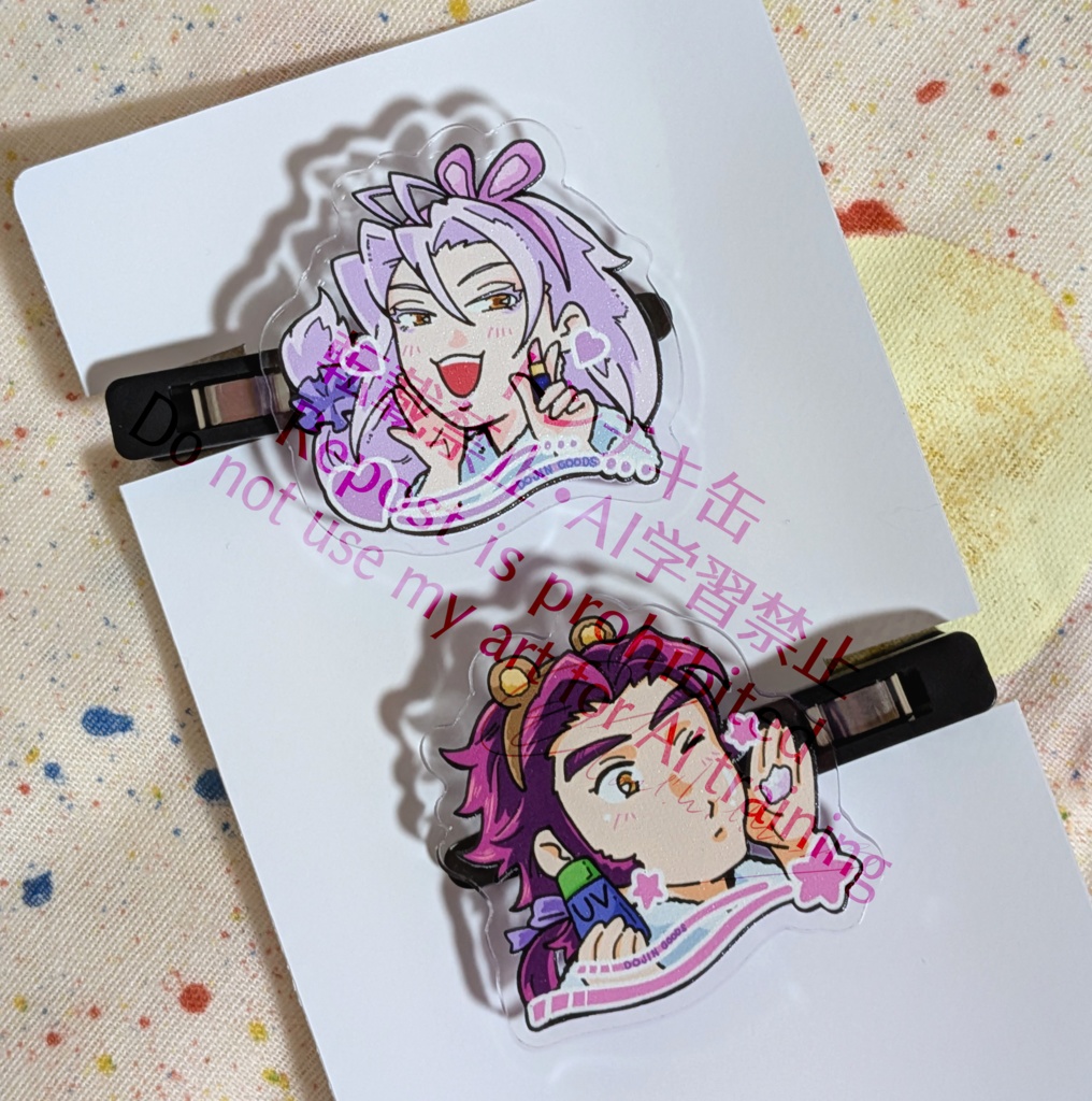 蜻村アクリルヘアクリップセット