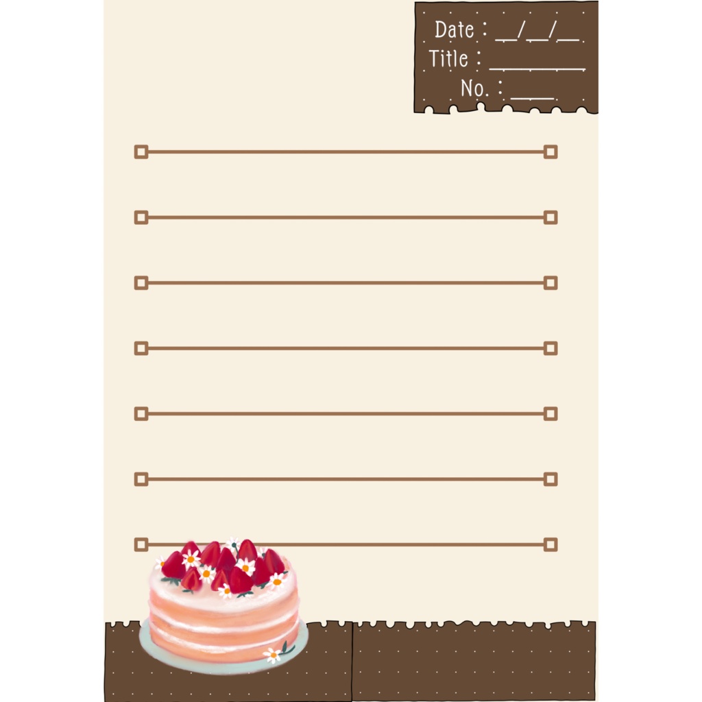 【GoodNotes対応】 🍓 いちご喫茶ジャーナル vol.1