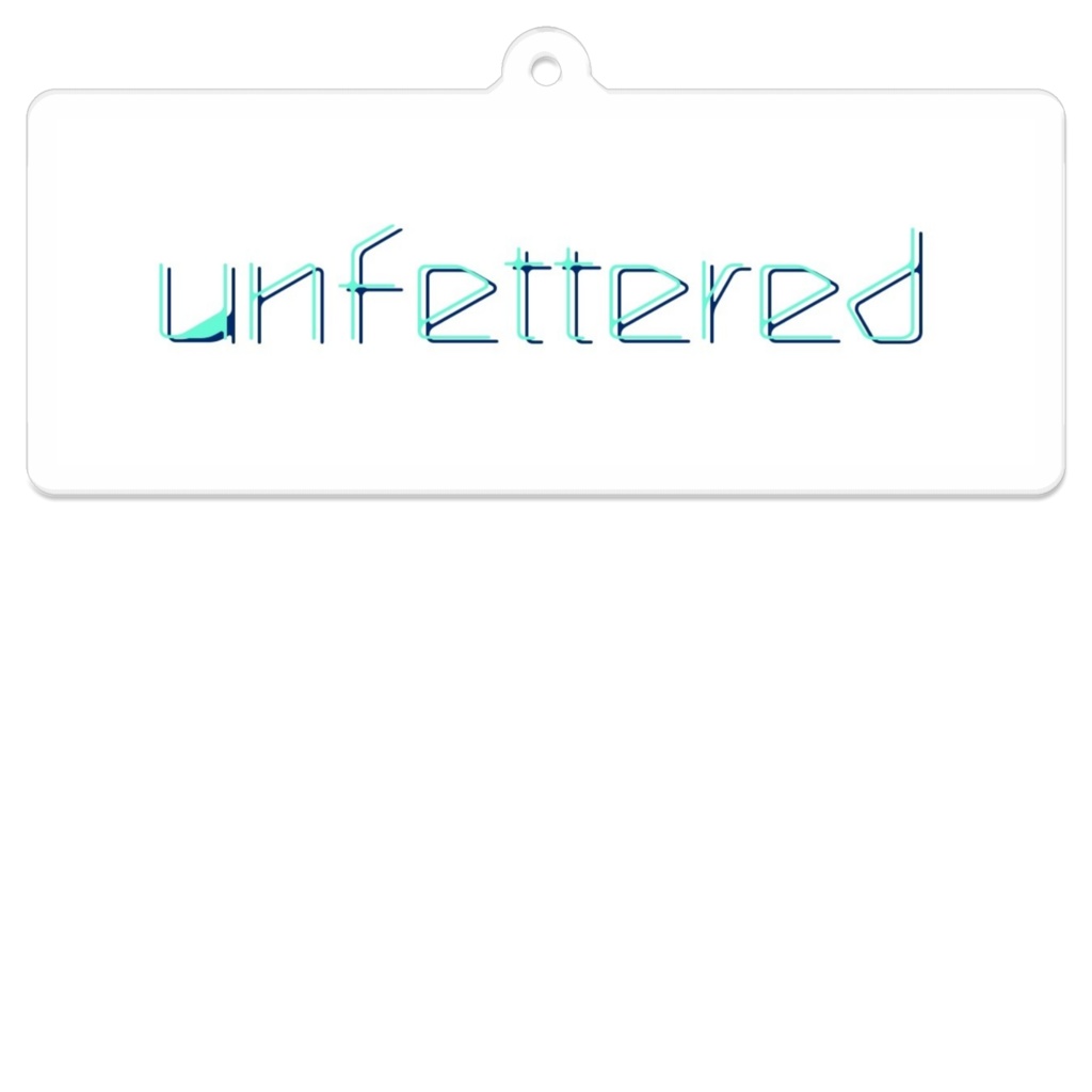 unfetteredオリジナル ブランドロゴアクリルキーホルダー