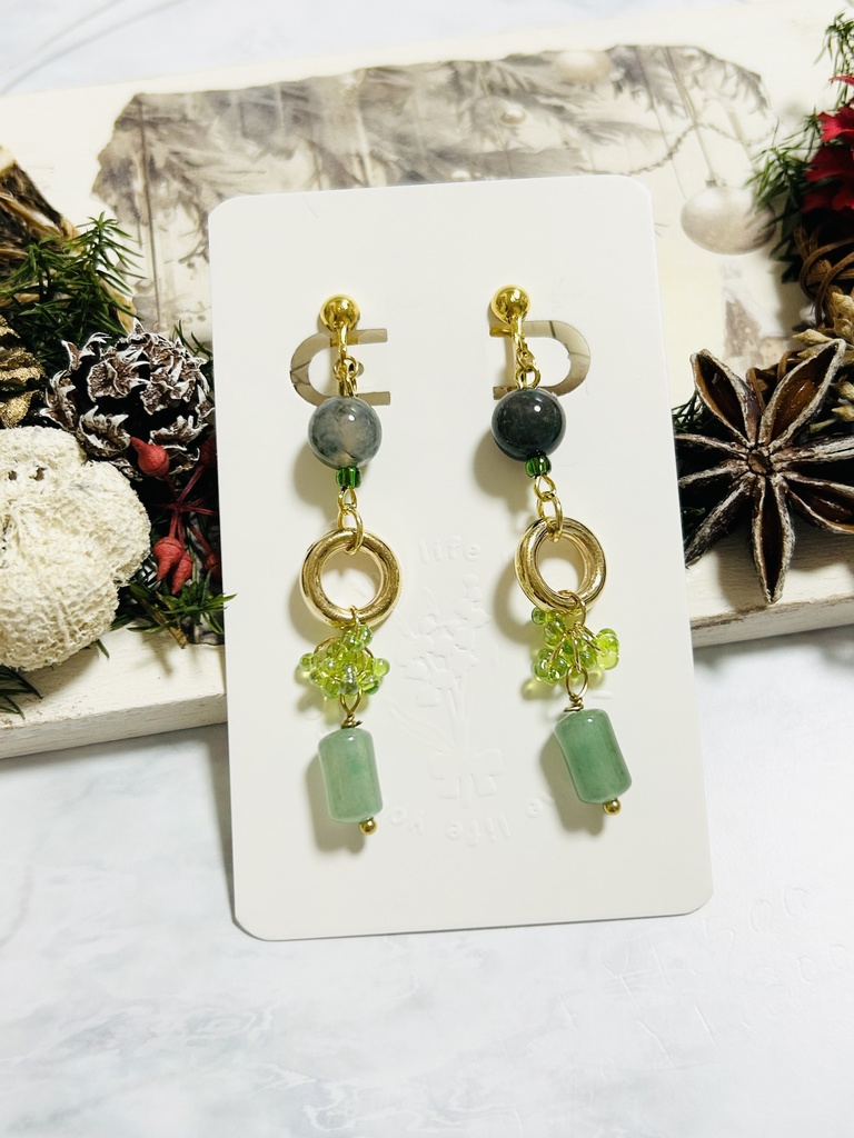 【イヤリング3】🎴ｸﾝイメージカラー ゴールド