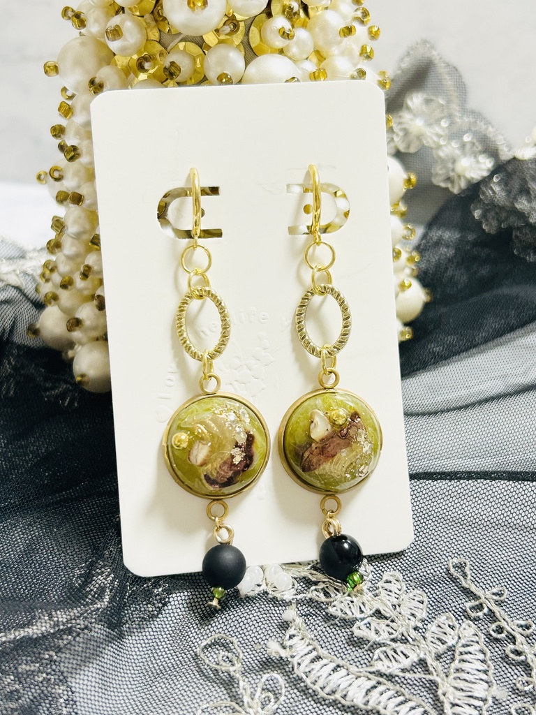 【イヤリング2】🎴ｸﾝイメージカラー ゴールド