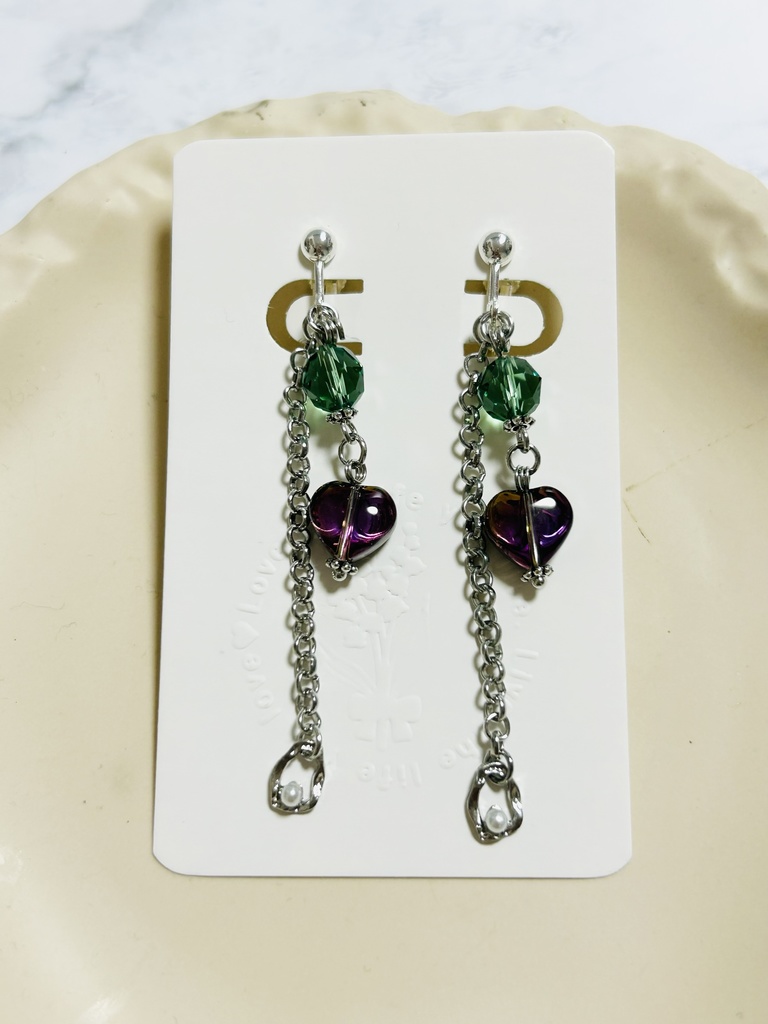 【イヤリング1】🎴ｸﾝイメージカラー シルバー