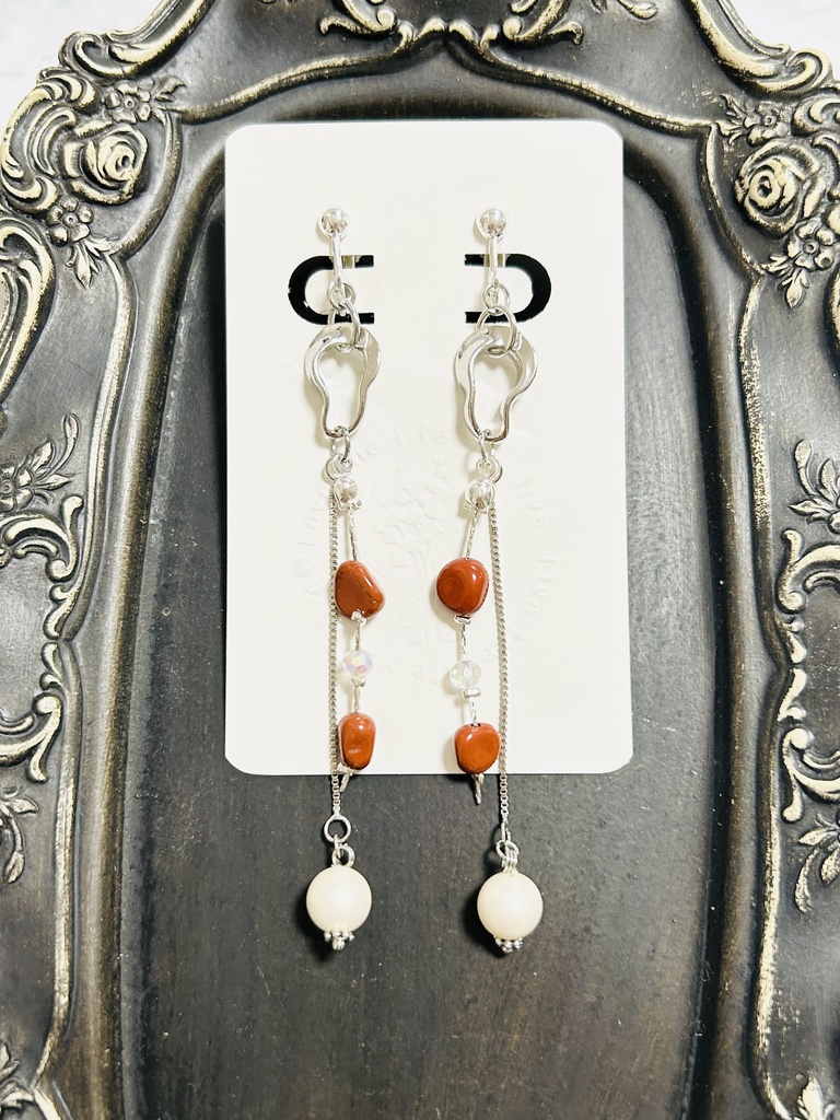 【イヤリング1】🔥さんイメージカラー シルバー