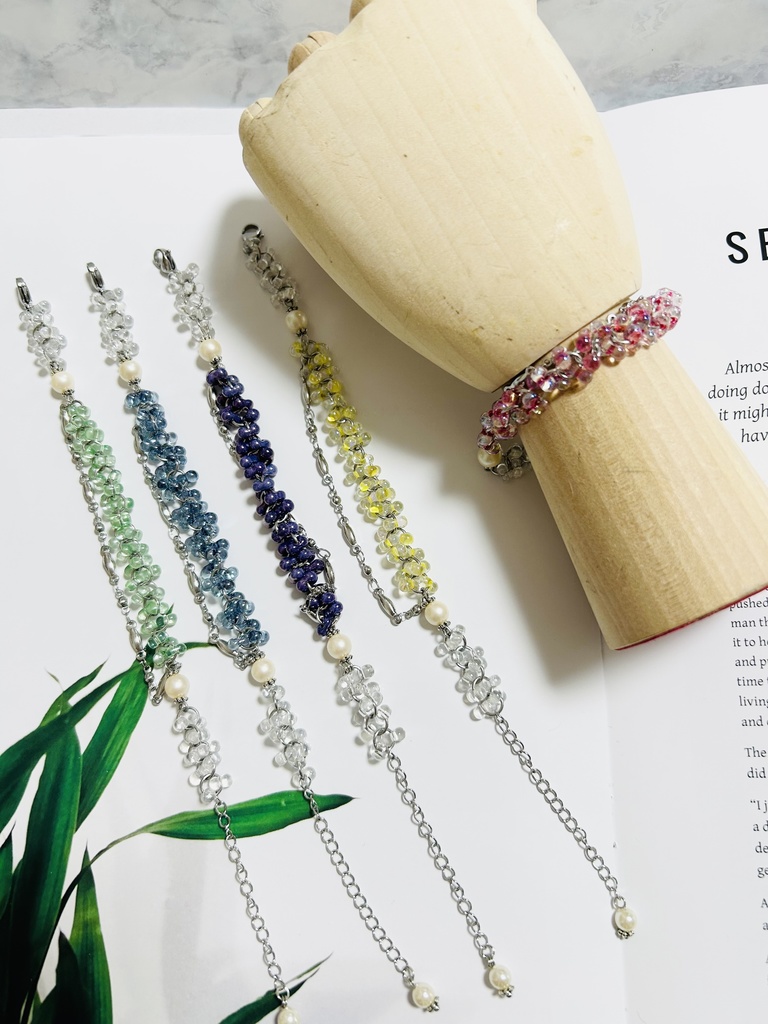 【ブレスレット】🔥、🎴、🌊、🦋、⚡️イメージカラー シルバー