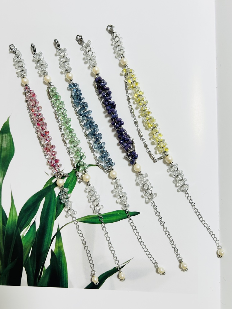 【ブレスレット】🔥、🎴、🌊、🦋、⚡️イメージカラー シルバー