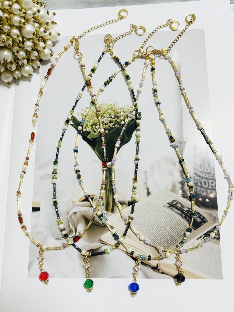 【ネックレス】🔥、🎴、🌊、🦋イメージカラー ゴールド