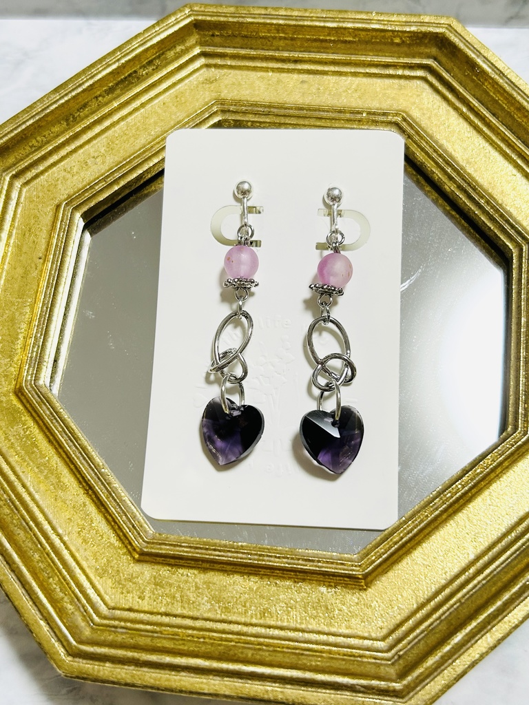 【イヤリング】🦋さんイメージカラー シルバー